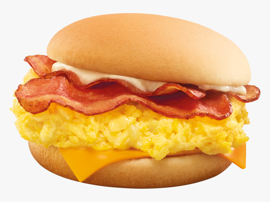 Scrambled Egg Burger With Bacon, HD Png Download, Free Download