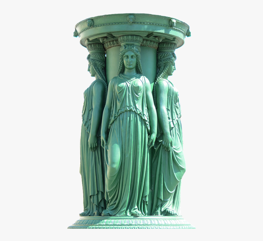 Statue, Pillar, Woman, Historically, Architecture - Statue Pillar, HD Png Download, Free Download