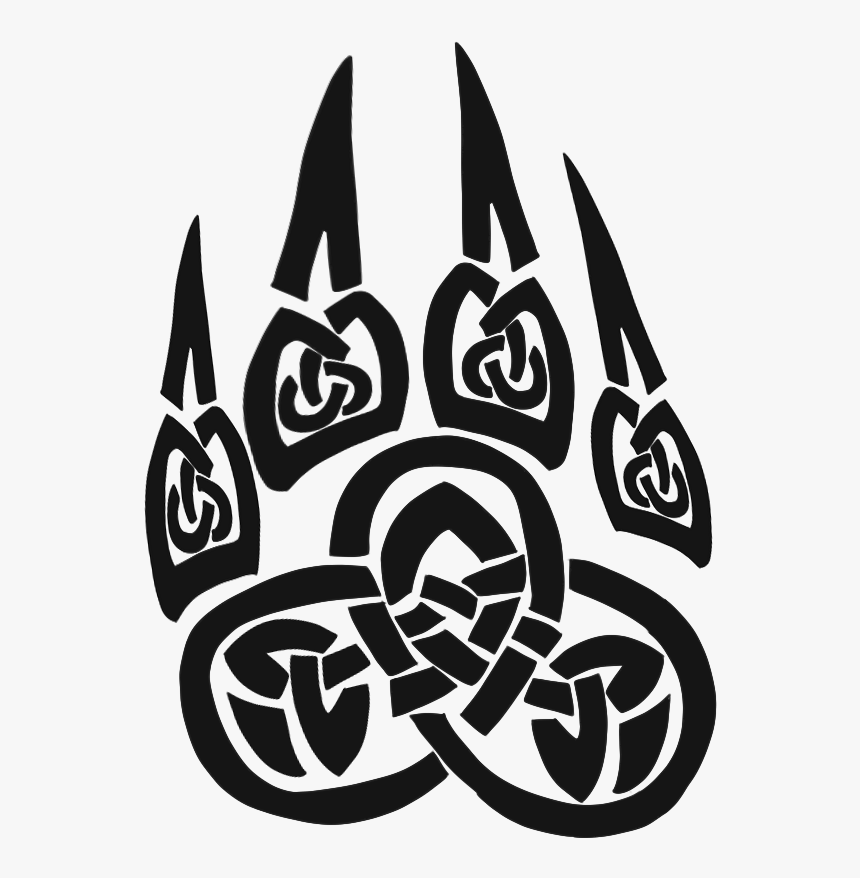 Transparent Celtic Png - Tribal Paw Print, Png Download, Free Download