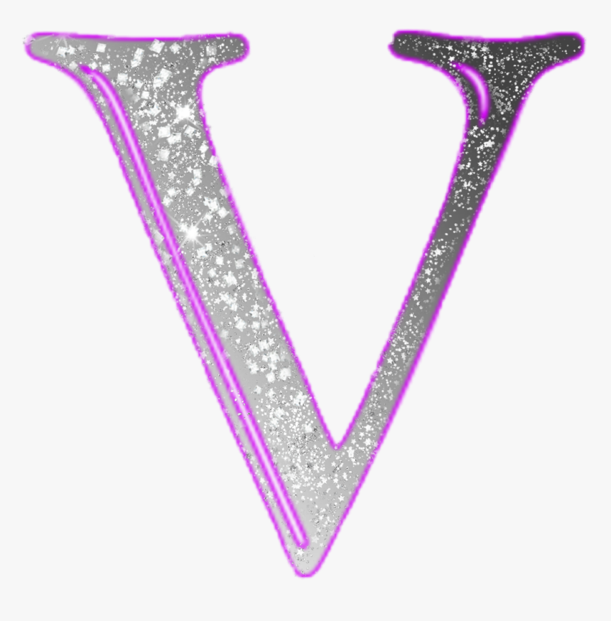 #letterv #letrav #letter #letras #glitter #shine, HD Png Download, Free Download