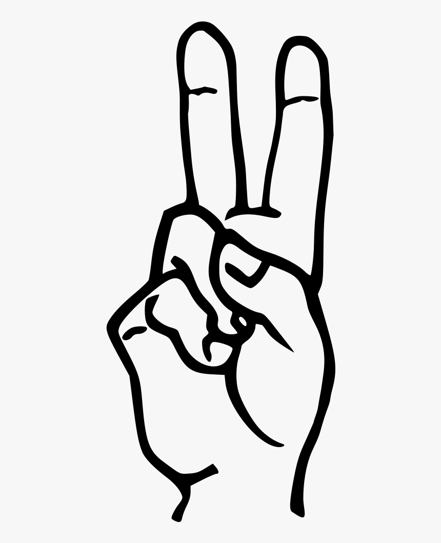 Asl V Handshape Signs Hd Png Download Kindpng