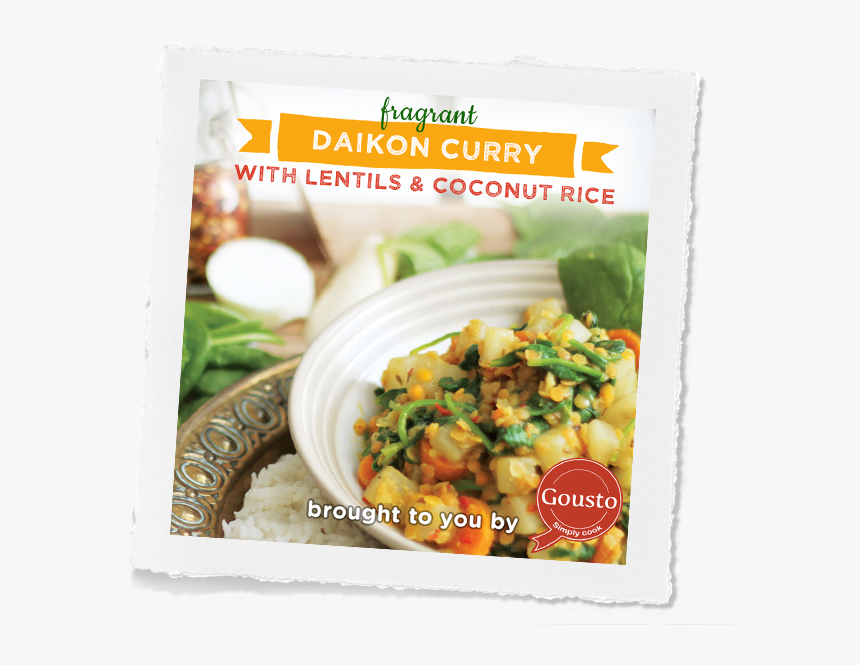 Daikon Curry With Lentils - Side Dish, HD Png Download, Free Download