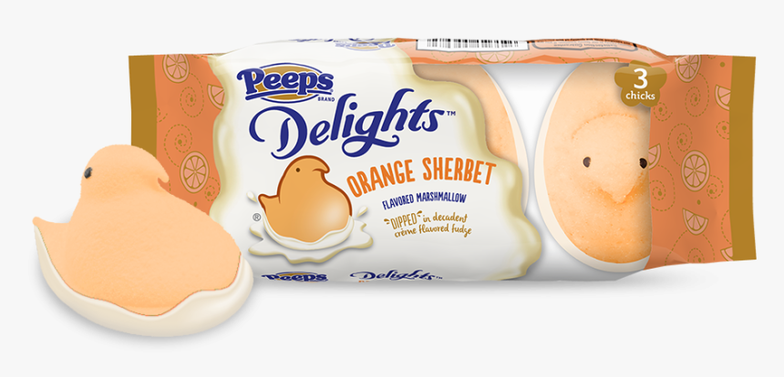 Orange Sherbet Peeps - Paper Wrapped Cake, HD Png Download, Free Download