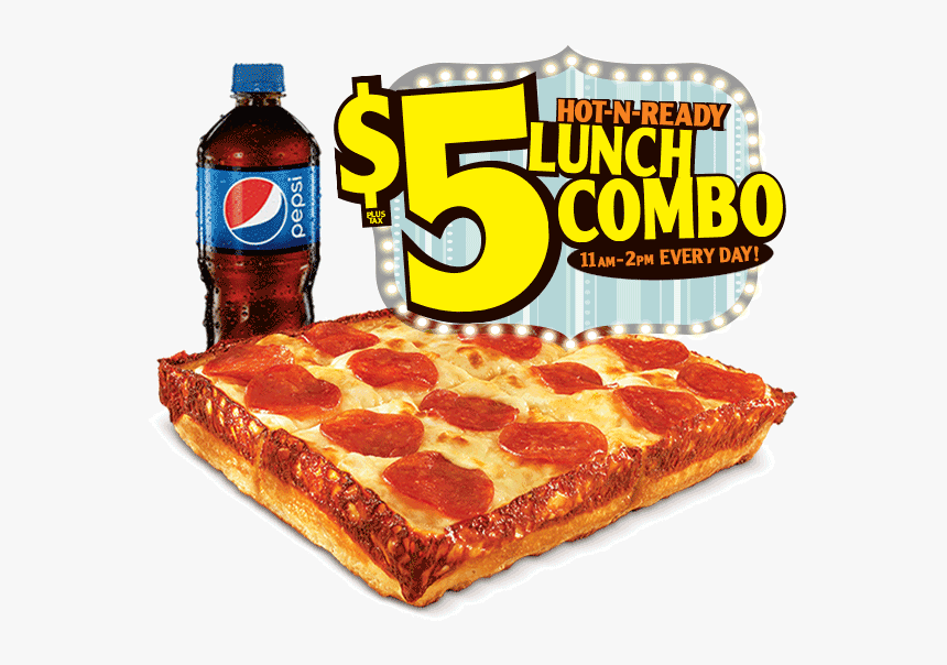 Little Caesars Lunch Combo - Little Caesars $5 Lunch Combo Time, HD Png Download, Free Download