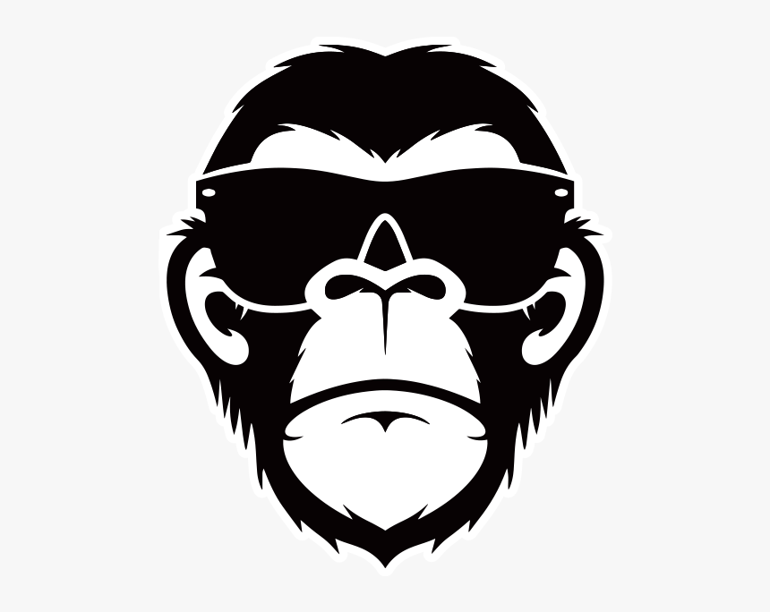 Ape Png Black And White - Stickers Black And White, Transparent Png, Free Download