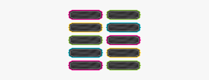 Chalkboard Brights Labels - Plastic, HD Png Download, Free Download