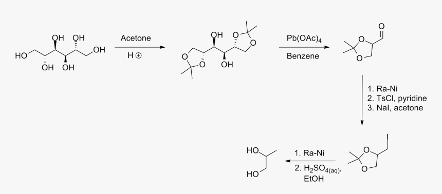 Propanediol From D Mannitol - Synthesis Of S Propanediol, HD Png Download, Free Download