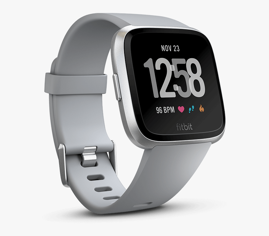 Fitbit Versa Gray Silver Aluminum, HD Png Download, Free Download