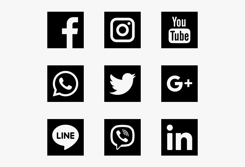 Social Icons Png Square, Transparent Png, Free Download