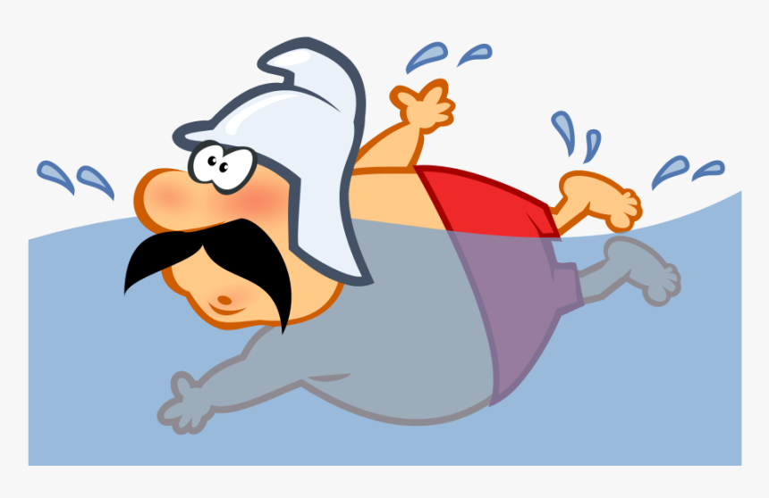 Fireman Swimming By Mimooh - Swimming Clipart, HD Png Download, Free Download