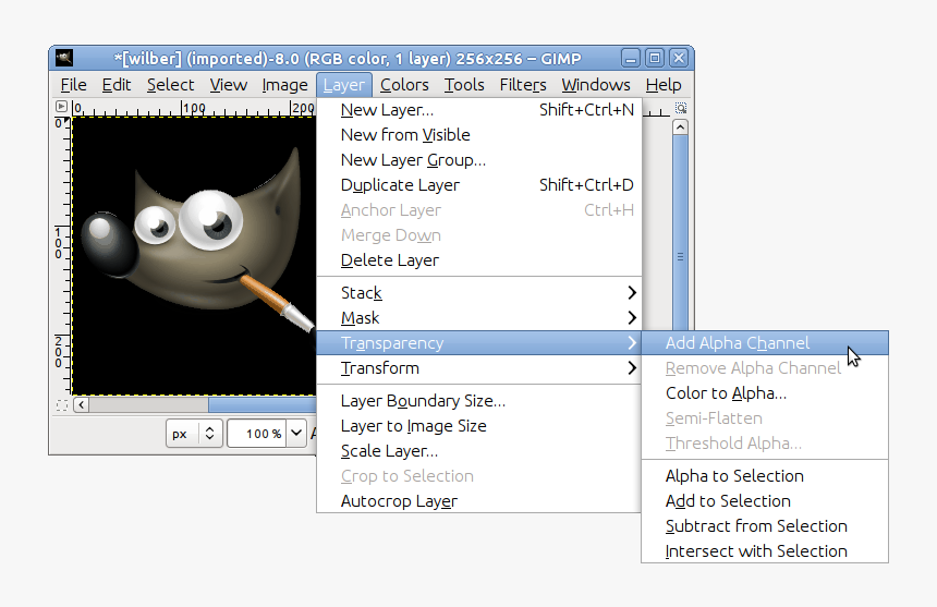 Gimp поменять цвет. Gimp Альфа канал. Добавить Альфа канал в гимпе. Альфа канал в выделение gimp. Gimp как сделать картинку прозрачной.