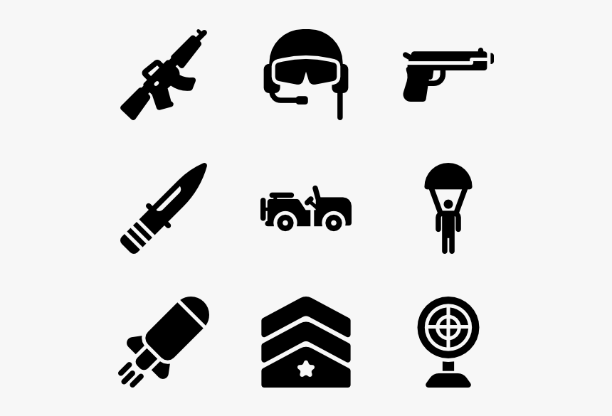 Military Icons Png, Transparent Png, Free Download