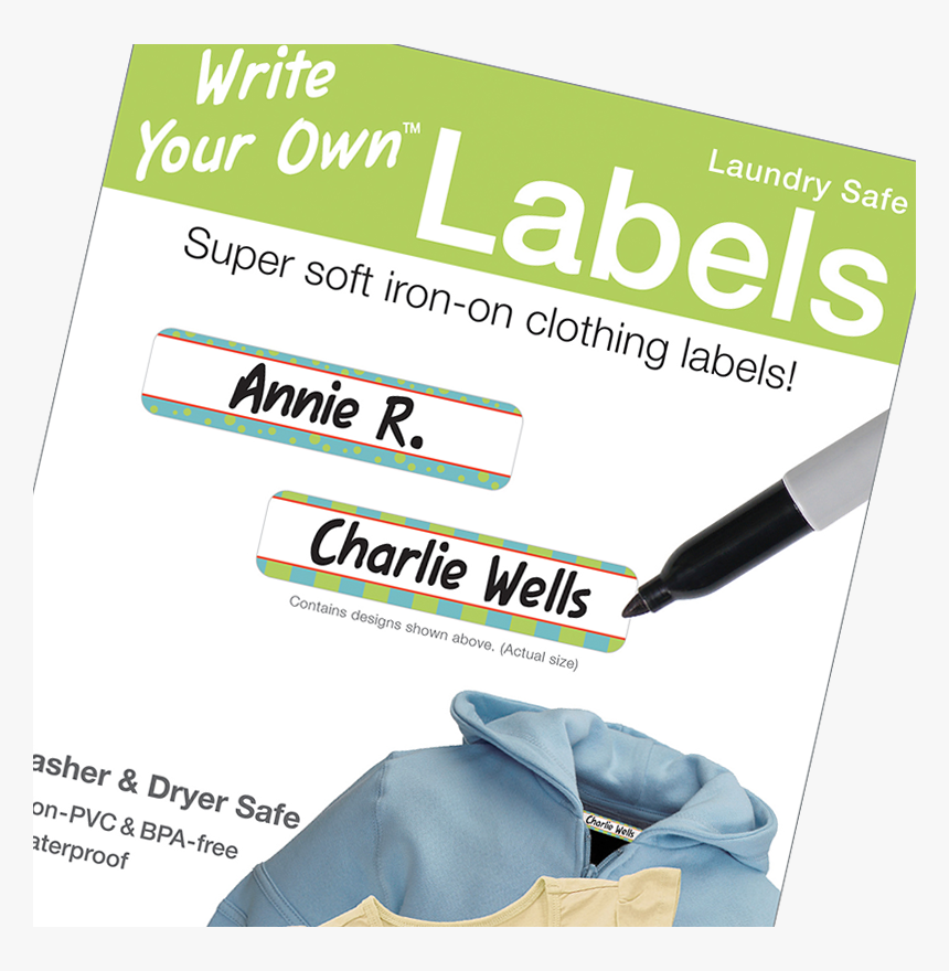 Transparent Blank Sticker Png - Iron On Laundry Labels, Png Download, Free Download