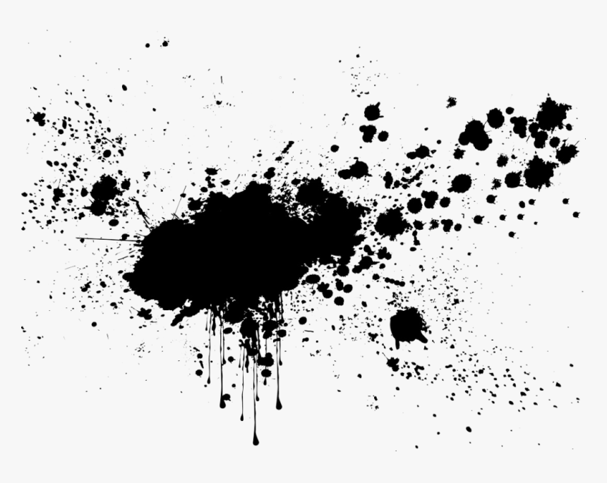 Paint Line Png - Black And White Splash, Transparent Png, Free Download