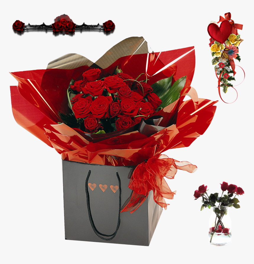 Bouquet Of Roses In Box, HD Png Download, Free Download