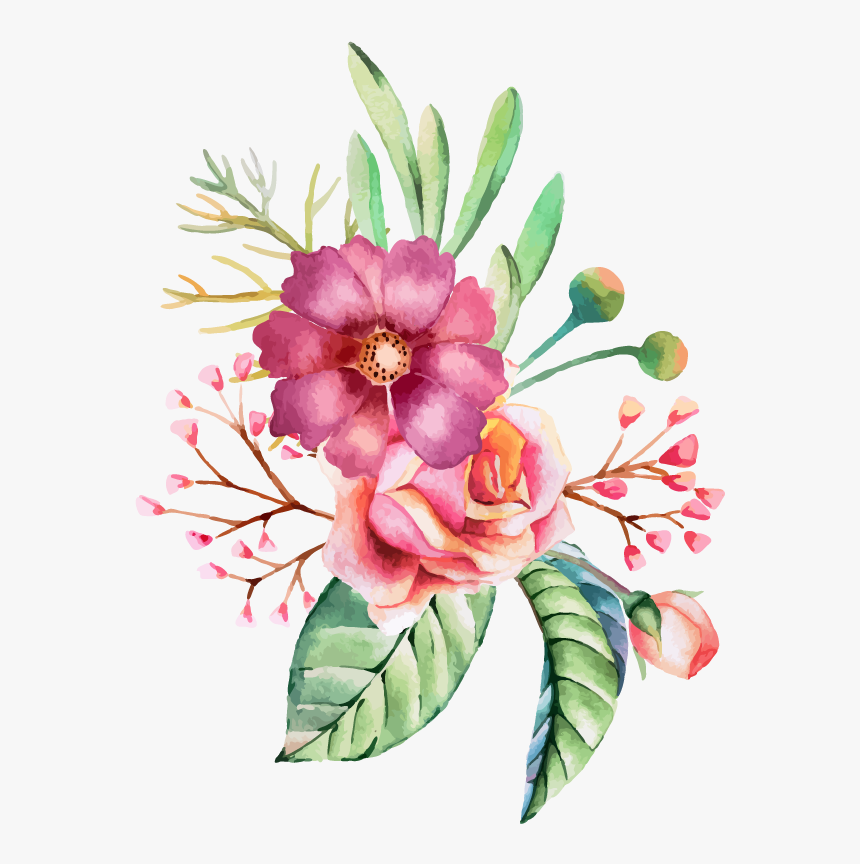 #flowers #floral #bouquet #boquet #ftestickers - Pink Watercolor ...