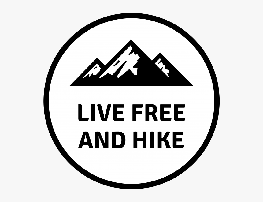 Live Free And Hike Black And White Sticker - Hike Black And White, HD Png Download, Free Download