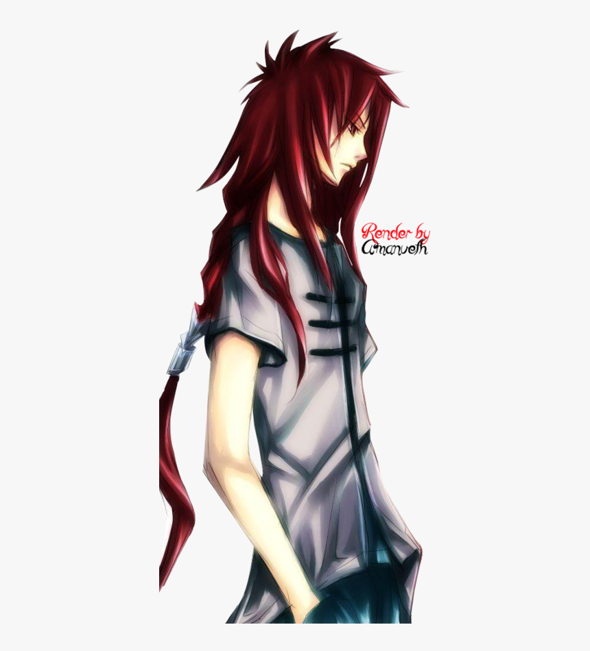 Red Hair Anime Guy Anime Long Hair Anime Hair Boys Anime Guy With Red Hair Hd Png Download Kindpng
