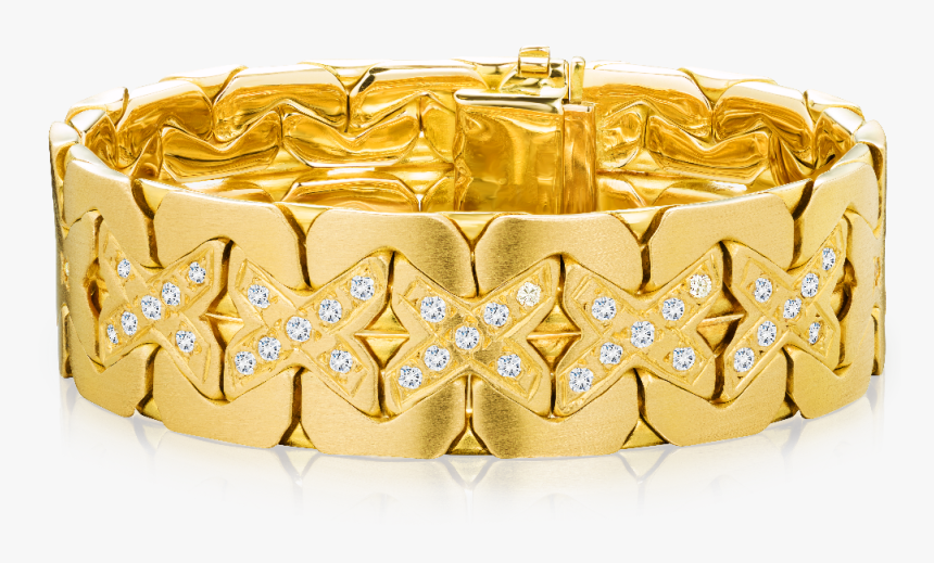 Diamond Set 18ct Gold "x - Bangle, HD Png Download, Free Download