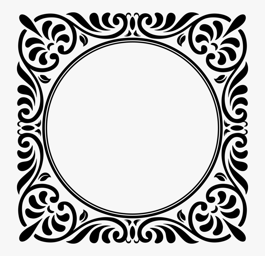 Picture Frame,line Art,flower - Agarwal Bandu Gyan Kendra, HD Png Download, Free Download