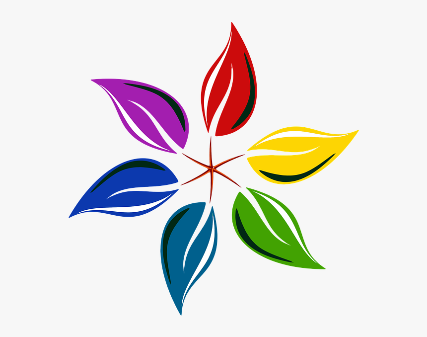 Colourful leaf free png image download