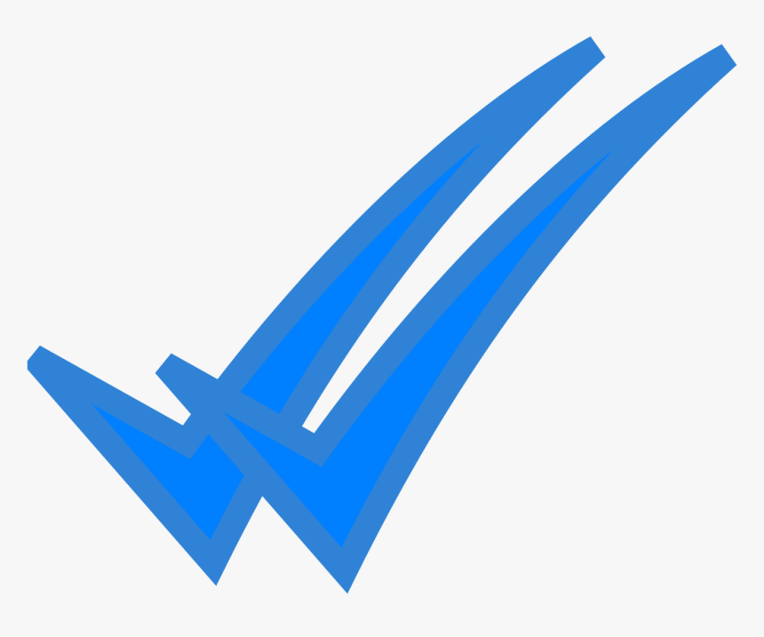 Blue Double Ticks - Double Blue Check Mark, HD Png Download, Free Download