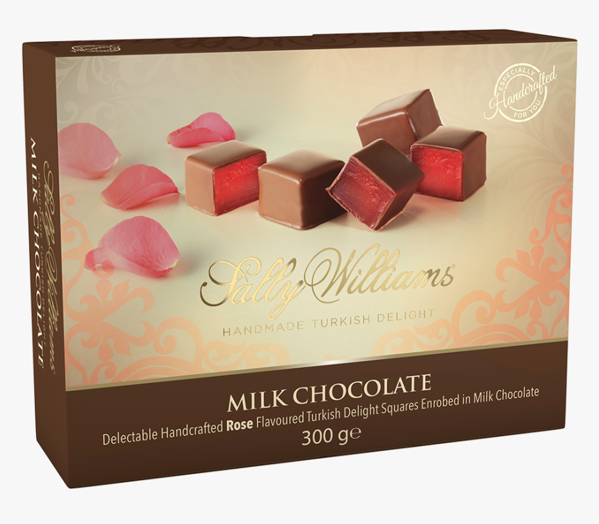 300g Milk Chocolate Enrobed Rose Turkish Delight - Sally Williams Turkish Delight Milk Chocolate, HD Png Download, Free Download