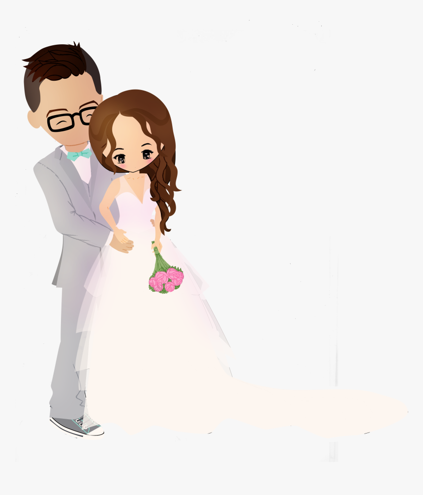 Wedding Portrait Caricature - Bride, HD Png Download, Free Download