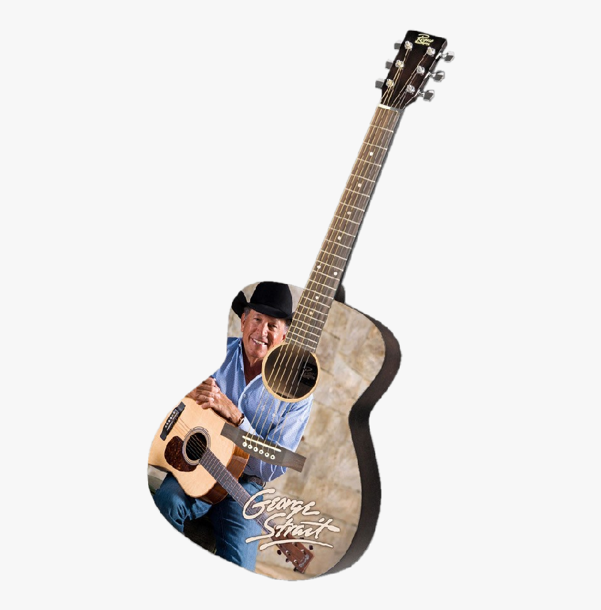 George Strait Autographed Guitar George In Blue Shirt"
 - George Strait Autograph On Guitar, HD Png Download, Free Download