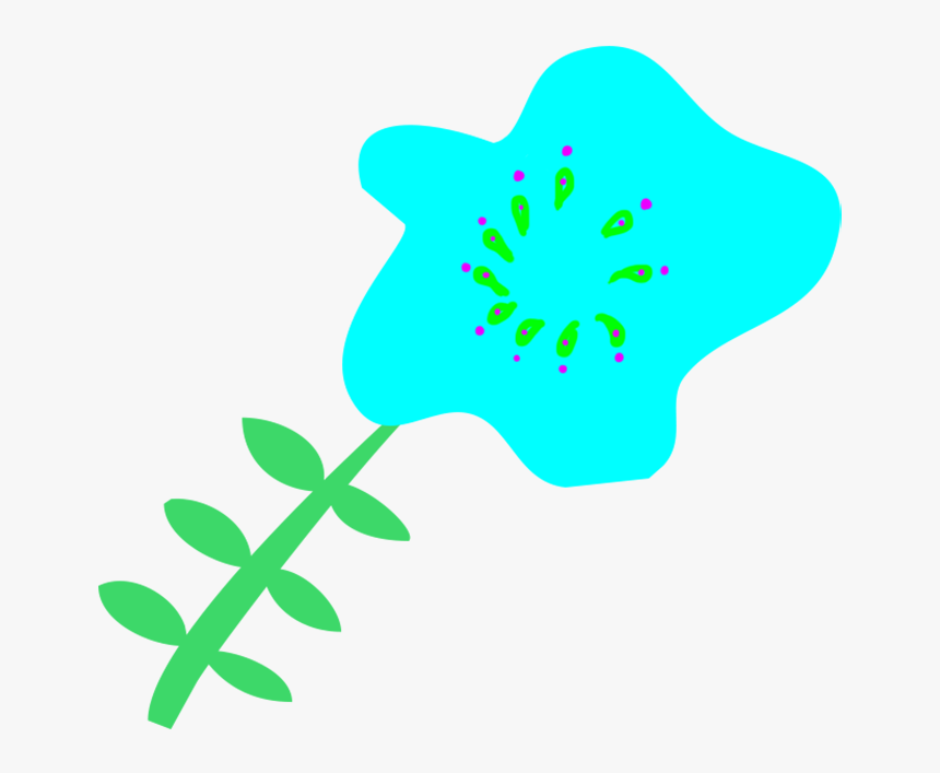 Beautiful Flower Drawing For Scrapbooking, Blue Digital - Drawing, HD Png Download, Free Download