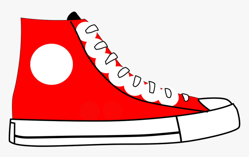 Shoe, Sports Shoes, Red, Lace, Fastened, Tied, Footwear - Red Shoe Clipart, HD Png Download, Free Download