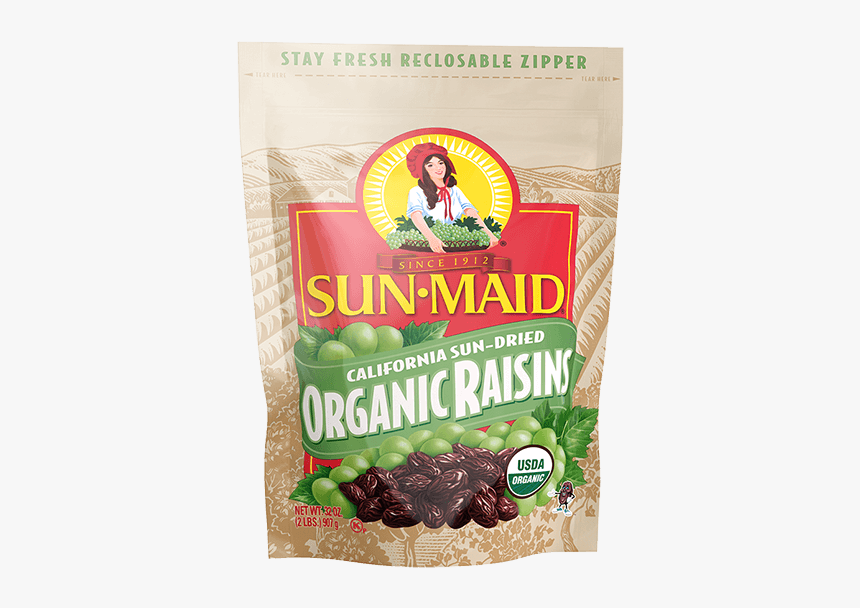 Sun Maid California Sun Dried Organic Raisins 32 Oz - Sun Maid Organic Raisins, HD Png Download, Free Download