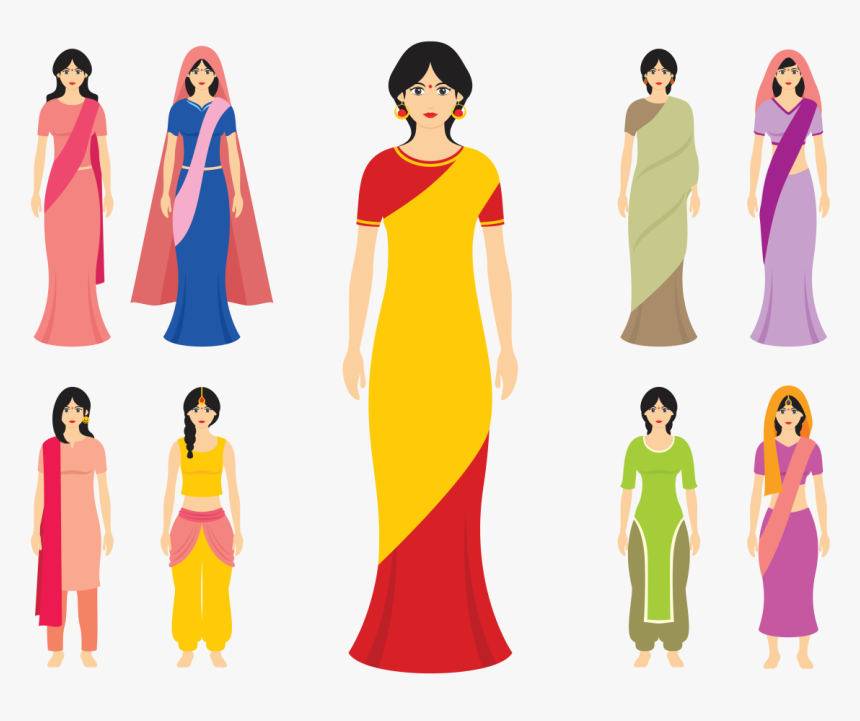 Indian Woman Vector Png, Transparent Png, Free Download