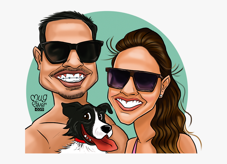 Three Faces Digital Caricature1 - Cartoon, HD Png Download, Free Download