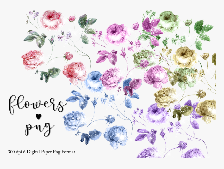 Transparent Rustic Flowers Clipart - Floral Rustic Pattern Png, Png Download, Free Download