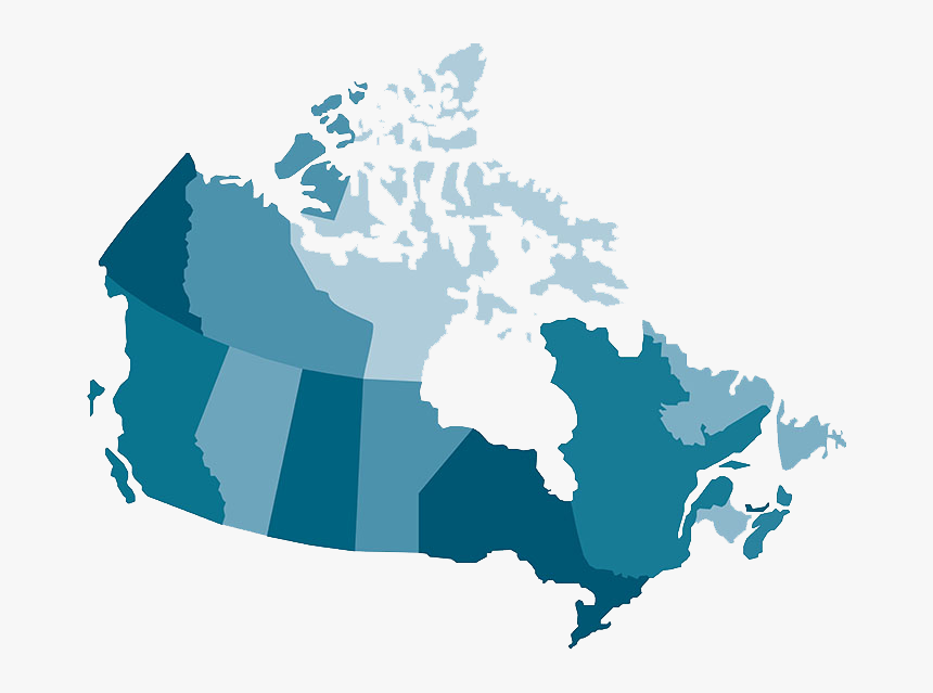 Map Of Canada Blue, HD Png Download, Free Download