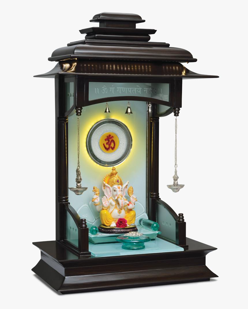 Ganesh Ji Handicrafts Home Temple/ Wooden Temple/ Pooja - Wooden Temple In Home, HD Png Download, Free Download