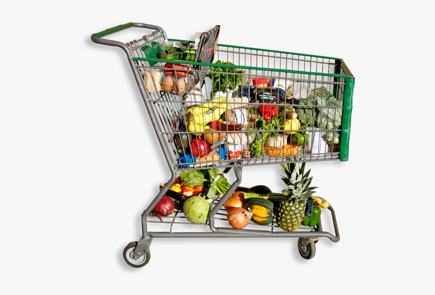 Oldways-020silhouette - Shopping Cart With Groceries Png, Transparent Png, Free Download