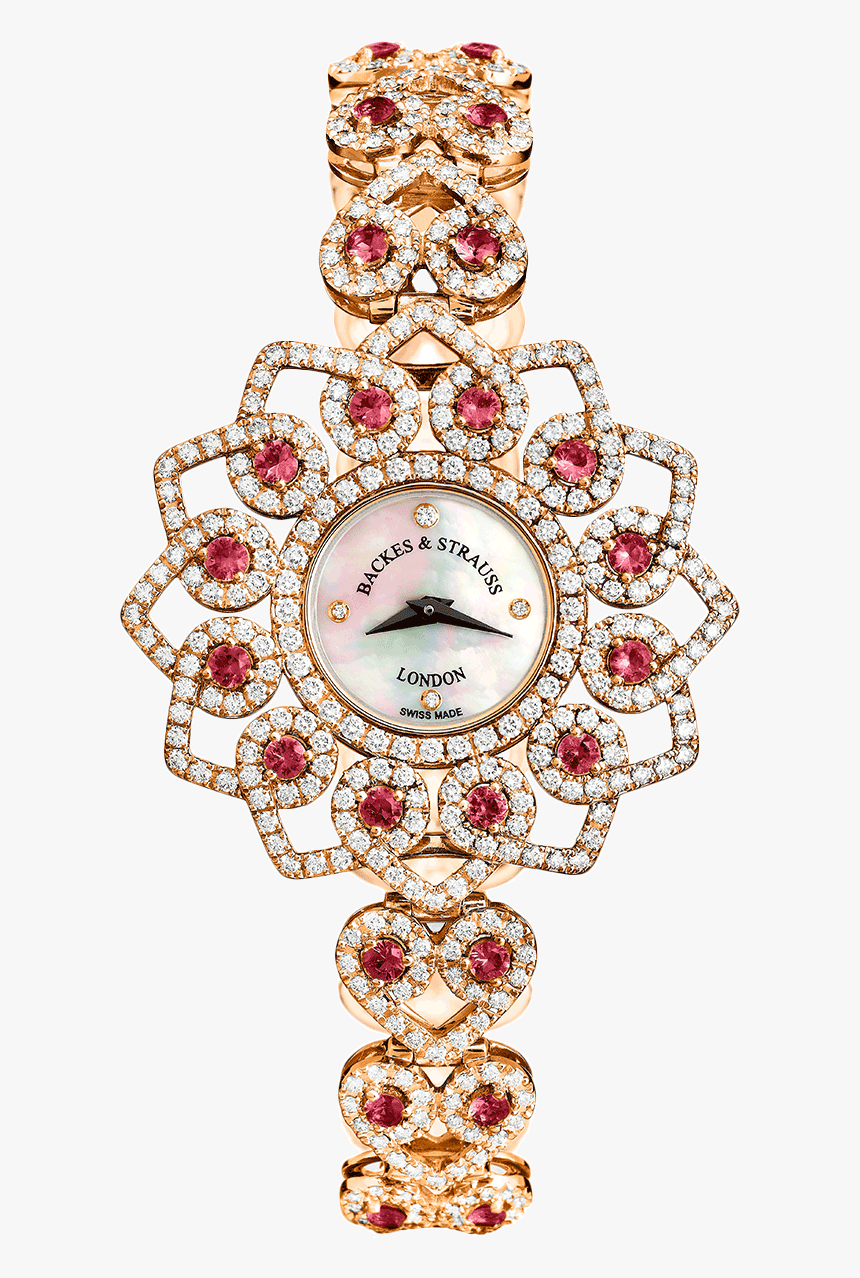 Victoria Princess Red Rose Luxury Diamond Watch - Analog Watch, HD Png Download, Free Download