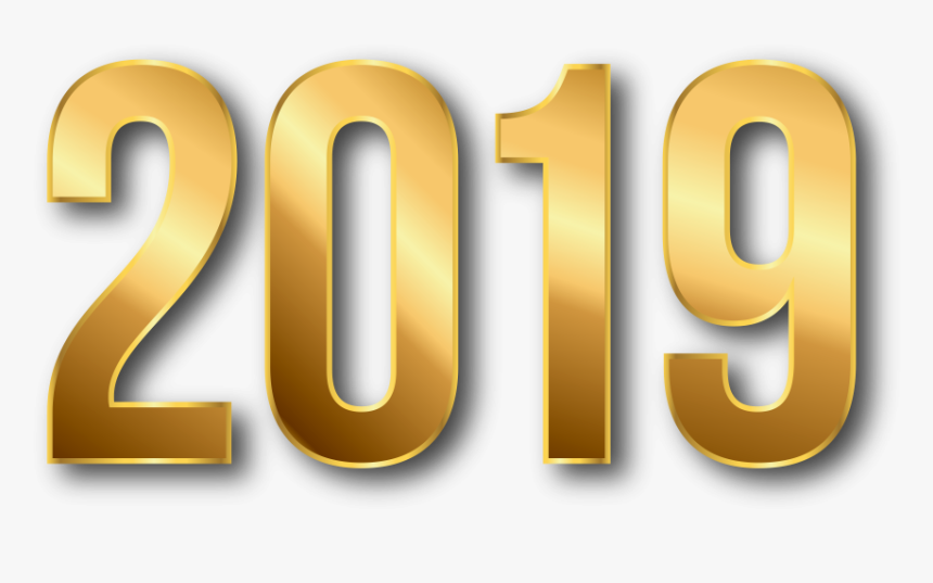 2019, New Year Gold Png Image Download Pngm - 2019 Gold Text Png, Transparent Png, Free Download