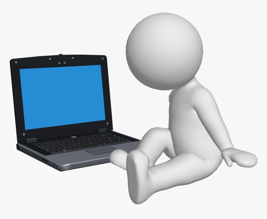 Man With Laptop Computer How Can I Assess And Remove - День Безпечного Малюнок Безпечний Інтернет, HD Png Download, Free Download