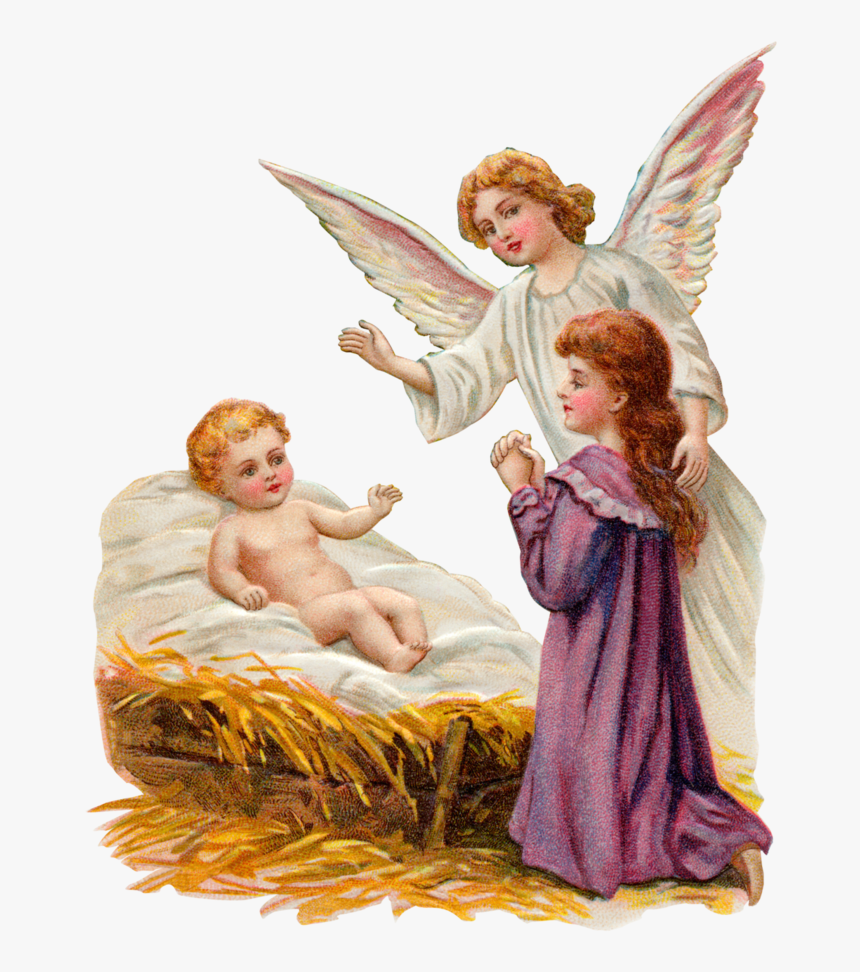 Jesus Born By Joeatta78 Plusp - Baby Jesus And Angels, HD Png Download, Free Download