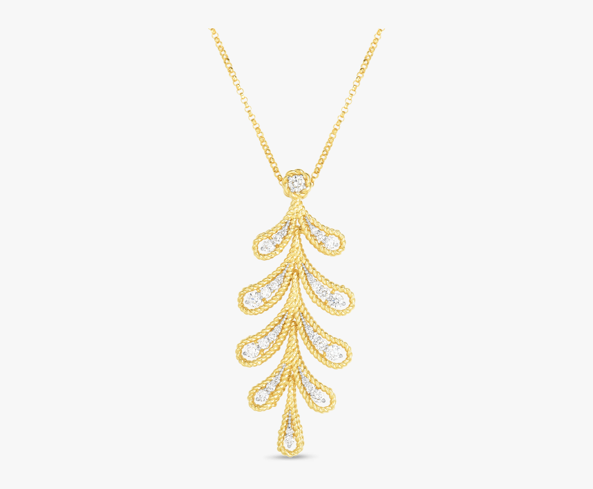 Roberto Coin Byzantine Barocco Diamond Branch Necklace - Pendant, HD Png Download, Free Download