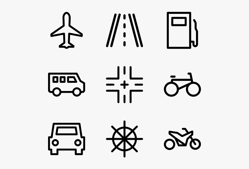 Poi Road Outline - Design Icons Vector, HD Png Download, Free Download
