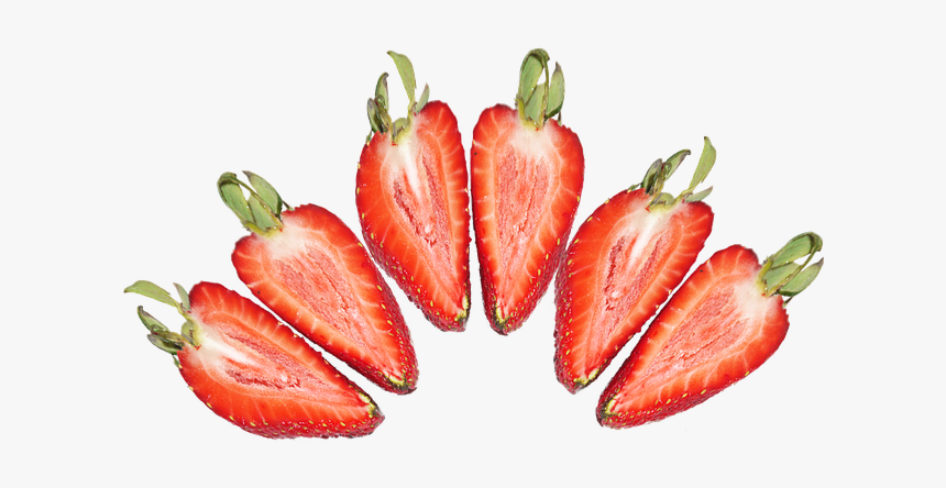 Strawberries, Sliced, Strawberry, Fruits, Fruit - Strawberry Slice Transparent, HD Png Download, Free Download