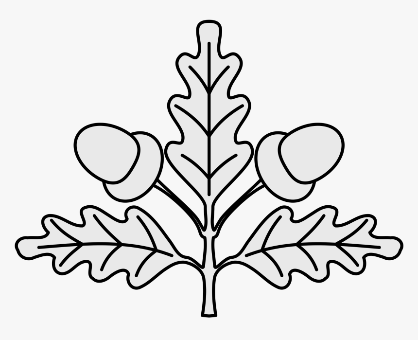 Heraldic Oak Leaf Clipart , Png Download - Oak Tree In Heraldry, Transparent Png, Free Download