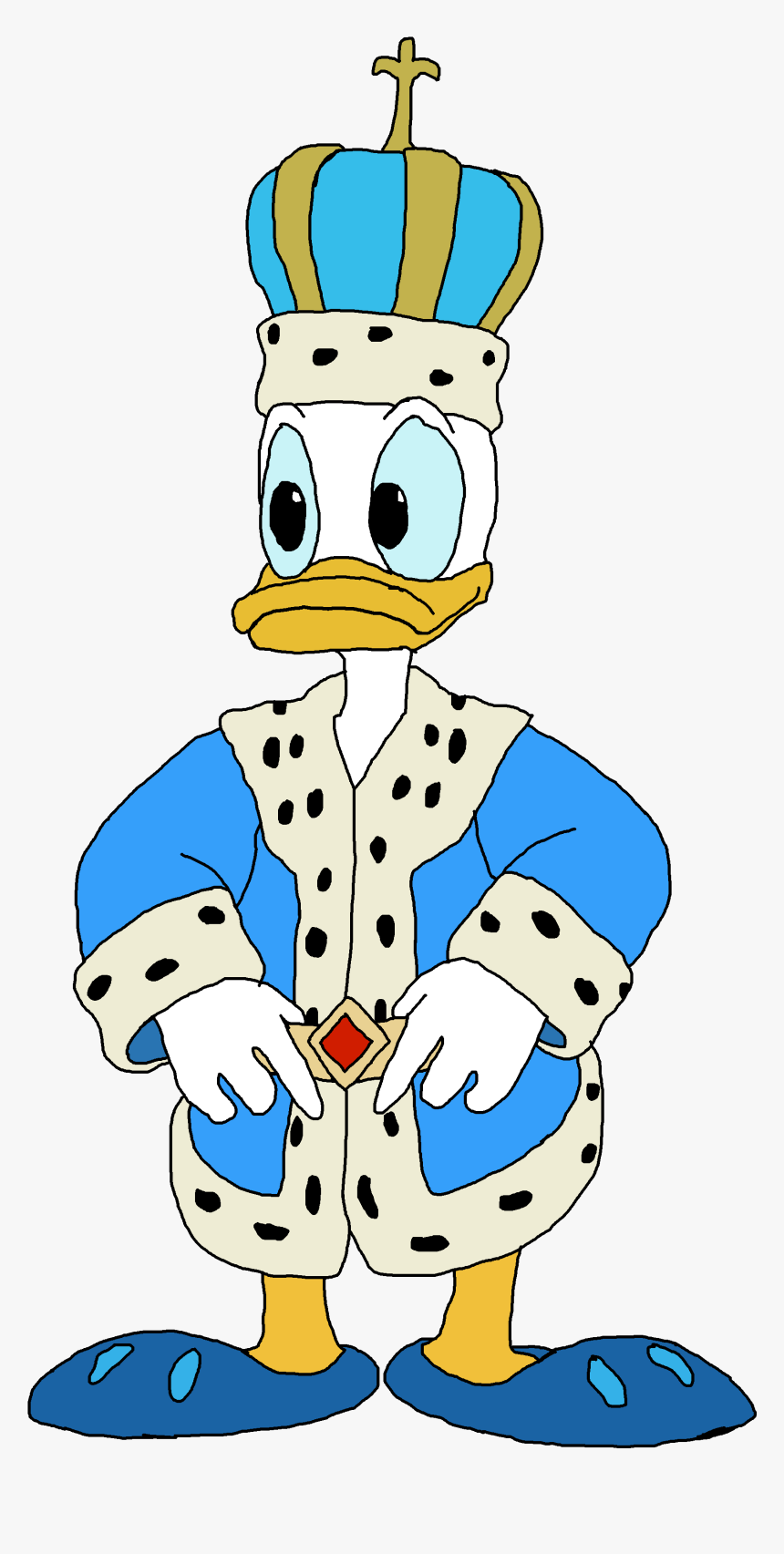Pato Donald Wallpaper Titled King Donald - Donald King Queen Daisy, HD Png Download, Free Download