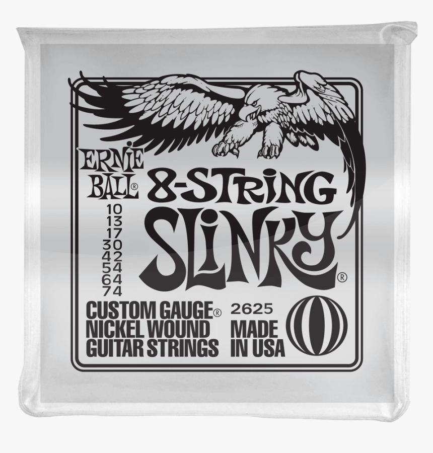 Ernie Ball Slinky 8-string Nickel Wound Electric Guitar - String, HD Png Download, Free Download