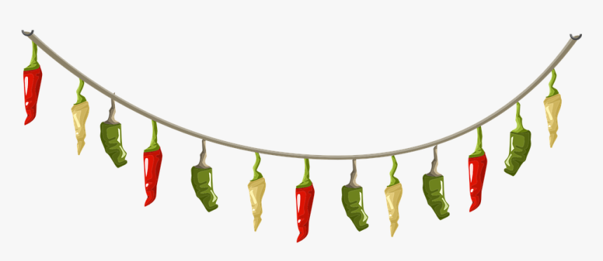 Peppers, Spices, Hanging, Chili, Paprika, Vegetable - Chili Pepper Banner Png, Transparent Png, Free Download