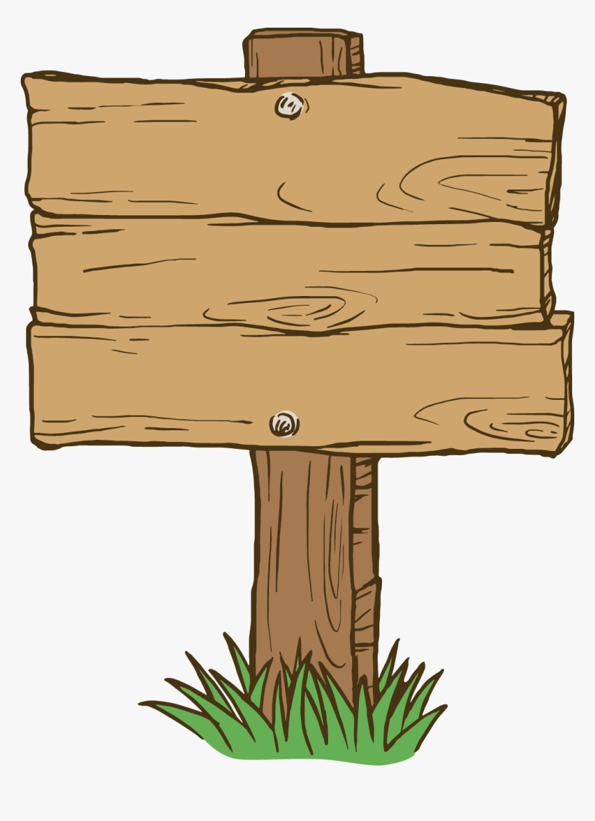 Wood Euclidean Vector - Transparent Cartoon Wooden Sign, HD Png